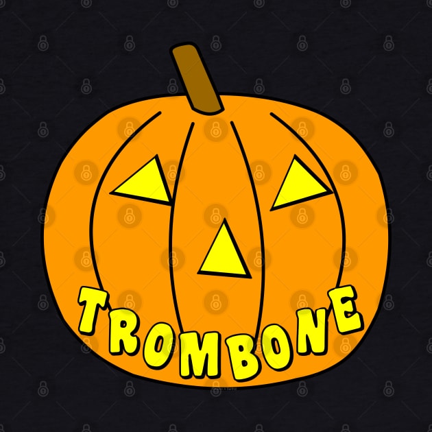 Trombone Halloween Pumpkin by Barthol Graphics